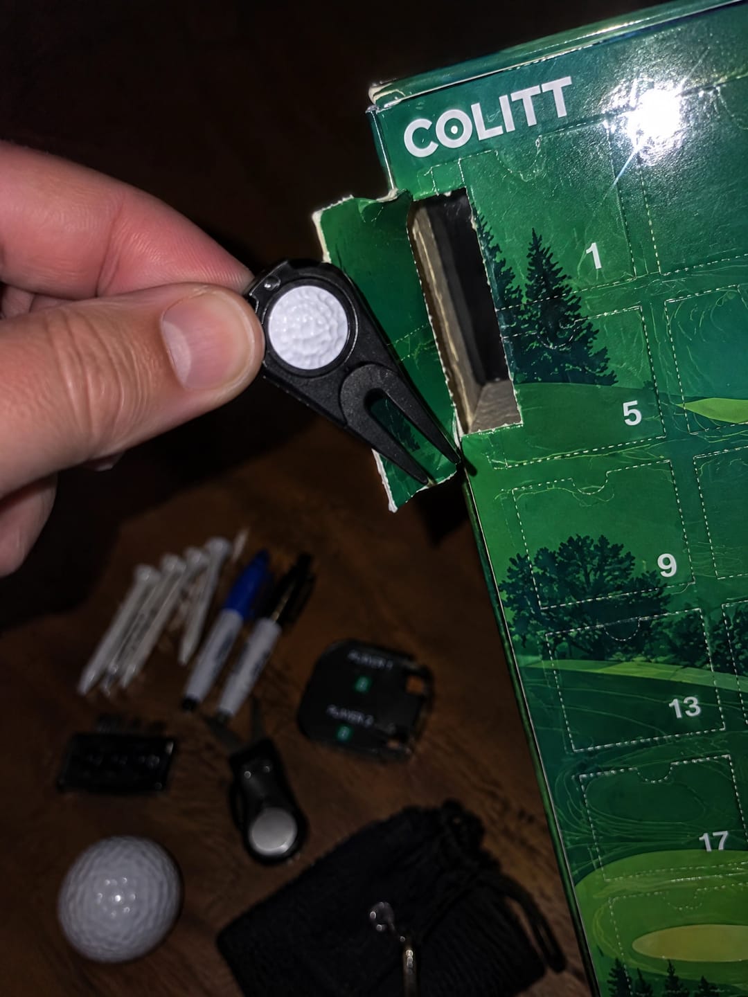 Customer photo review of Golf Advent Calendar