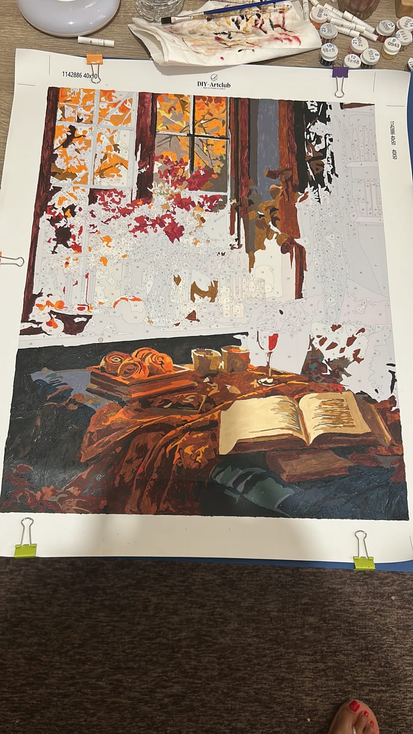 Customer photo review of Cozy evening | Paint by Number