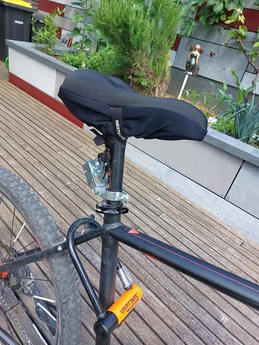 Customer photo review of Gel Sattelbezug mit Memory-Foam -  inkl. Regenschutz