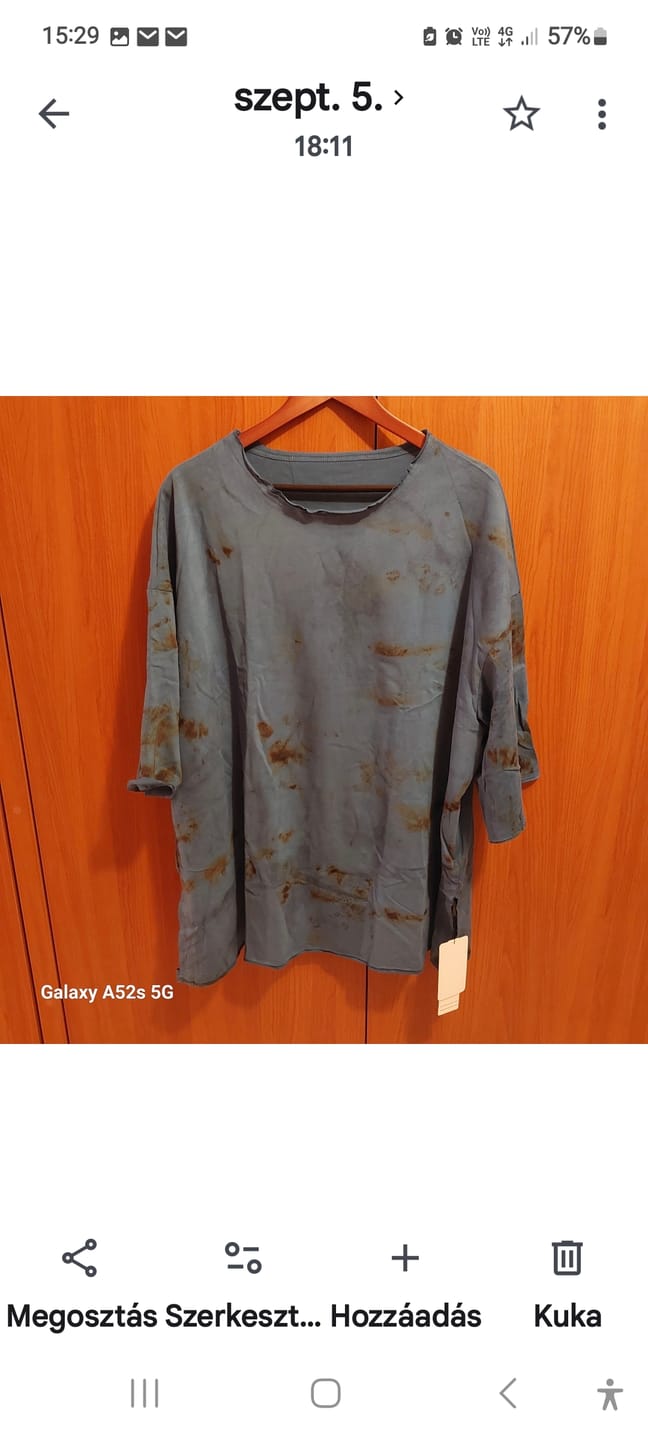 Customer photo review of Plus Size Women Autumn Vintage O-Neck Tie-dye Cotton Blouse