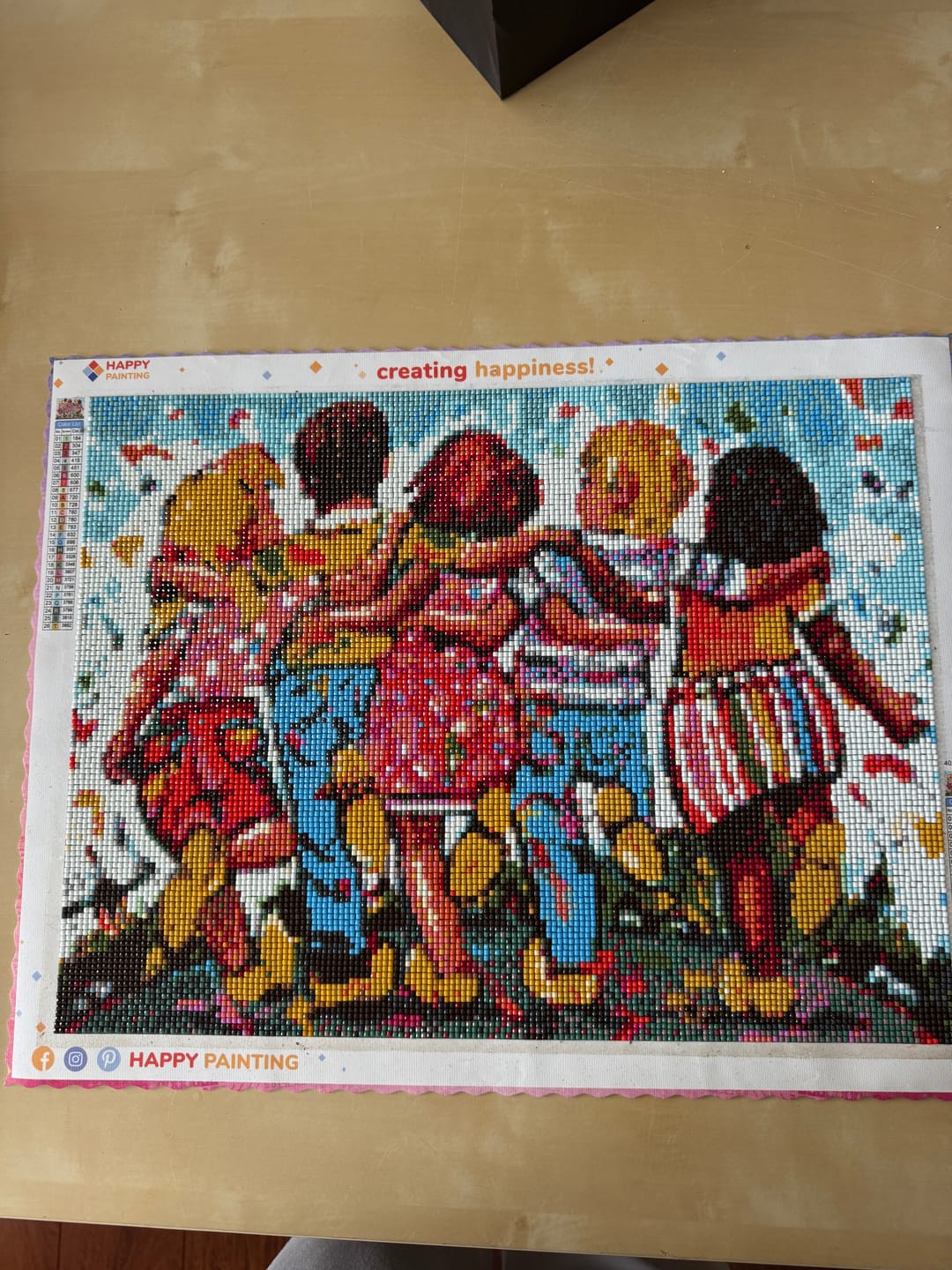 Customer photo review of Vrolijk Schilderij - Arm In Arm