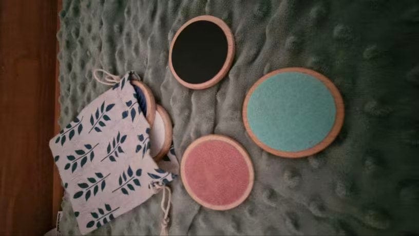Customer photo review of Montessori Tastscheiben Sensorikspielzeug | Textur Matching Taktiles Lernspielzeug Kleinkind