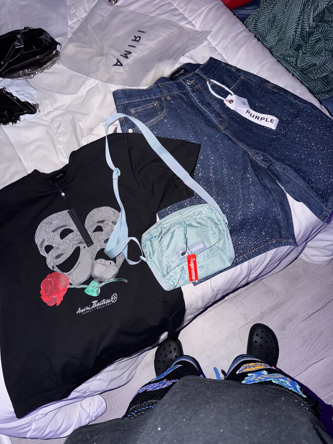 Customer photo review of AMlRl Theatre Masks T-Shirt