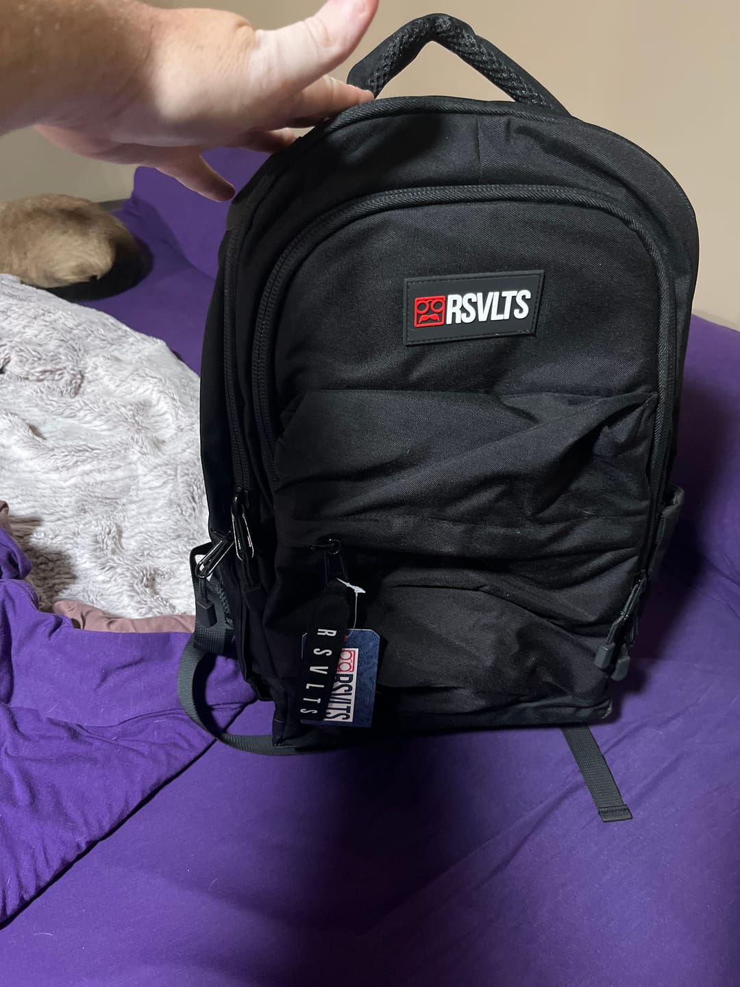 Customer photo review of RSVLTS Black Backpack V1