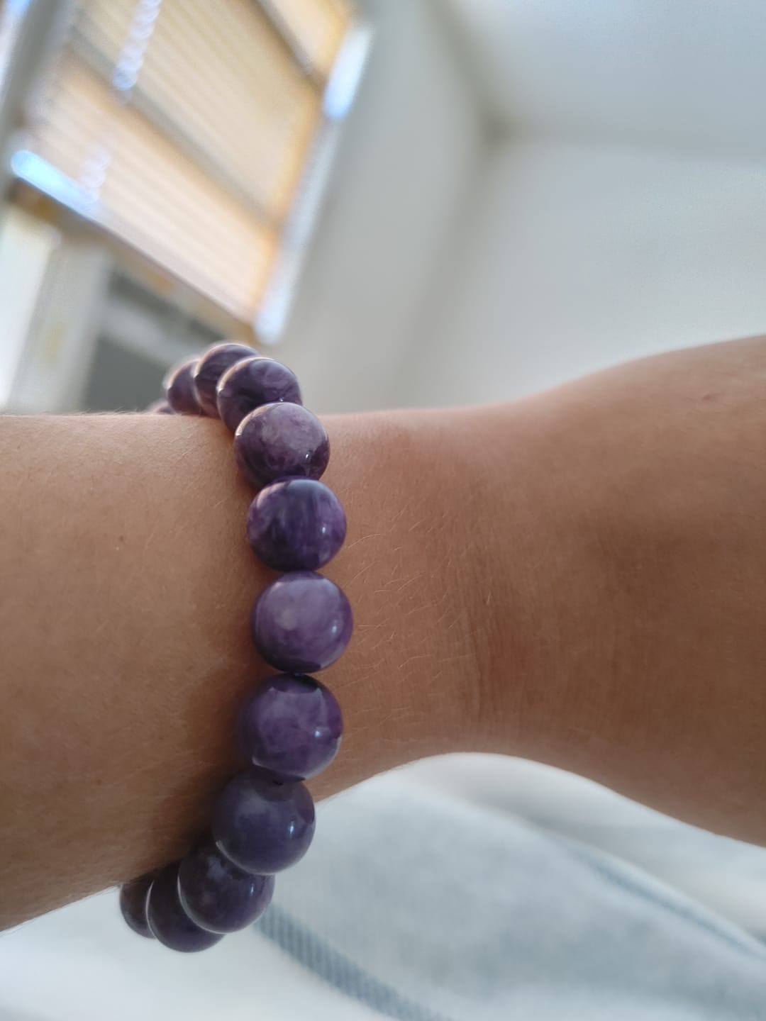Customer photo review of Charoite Bead Bracelet 9.8-10.1mm