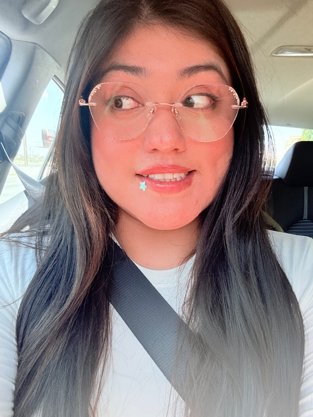 Customer photo review of Glitter Eyeglasses