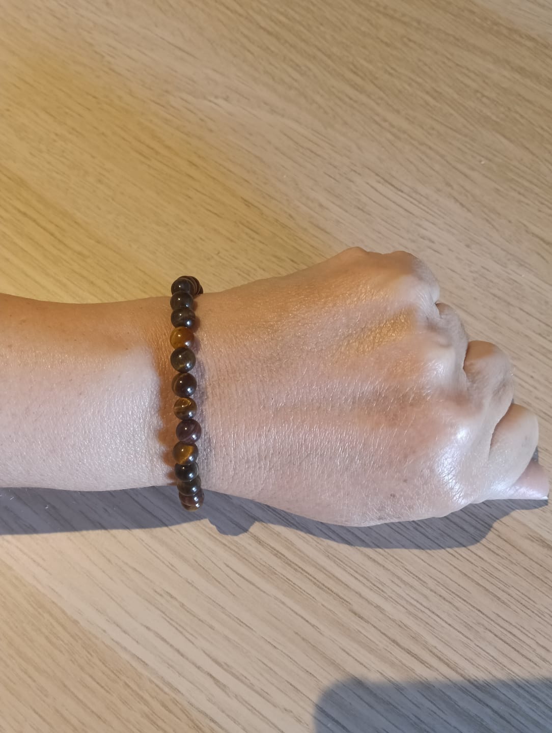 Customer photo review of Pulsera Ojo Mix (Ojo Tigre, Ojo Halcón, Ojo Buey) - 6mm || Máxima Protección