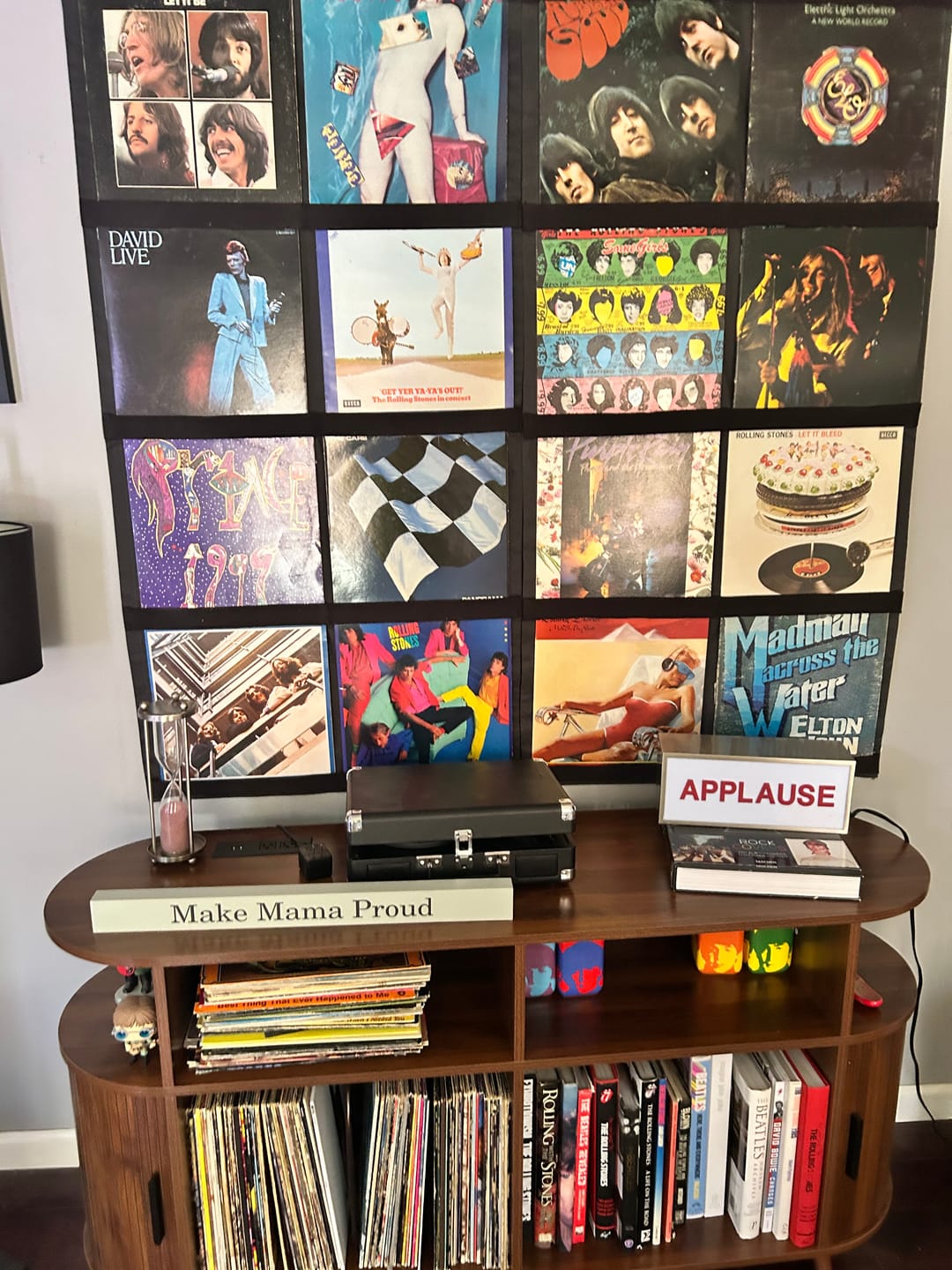 Customer photo review of 12" Vinyl Record Display Frame - LP Wall Storage