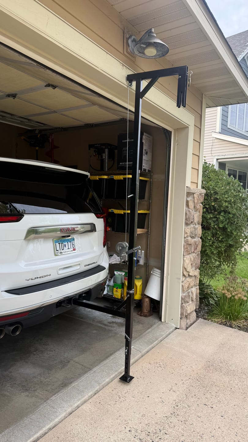 Customer photo review of Truck Hitch Game Hoist Lift System