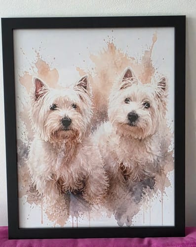 Customer photo review of Watercolour Realistic Portrait - Personalised Poster