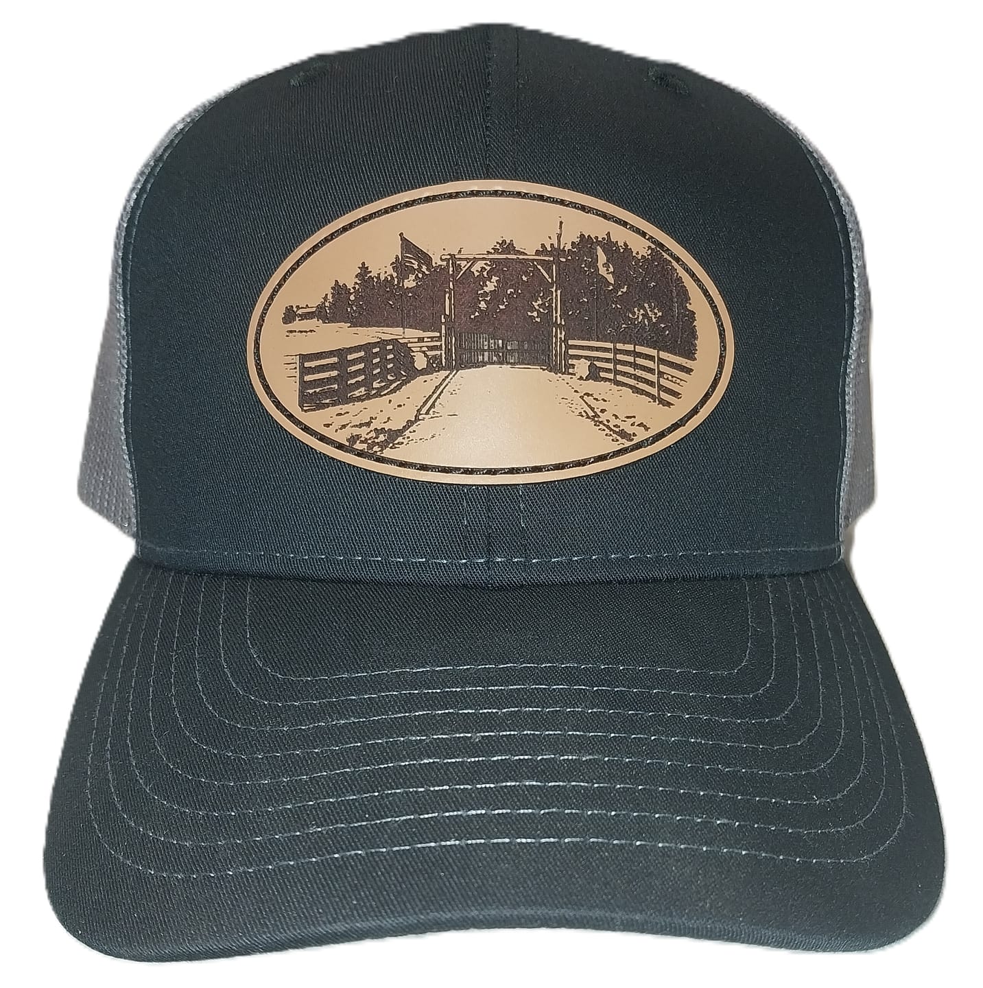Customer photo review of Premium Custom Leather Patch Hats (Wholesale)