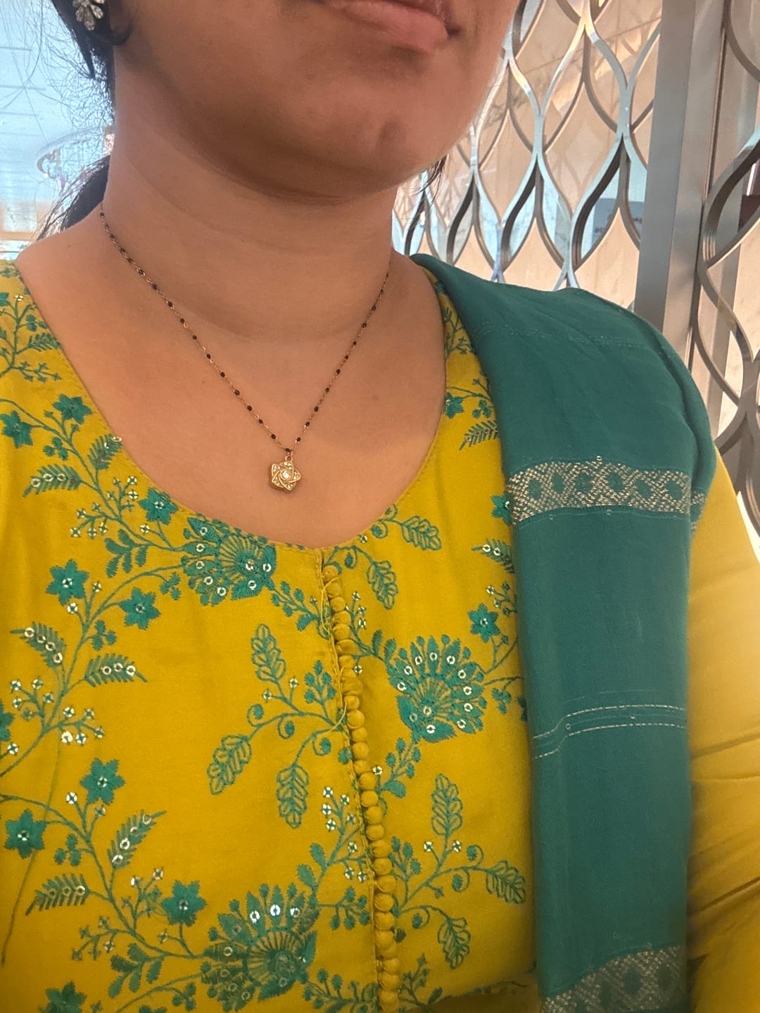 Customer photo review of Floral Glow Demifine Mangalsutra