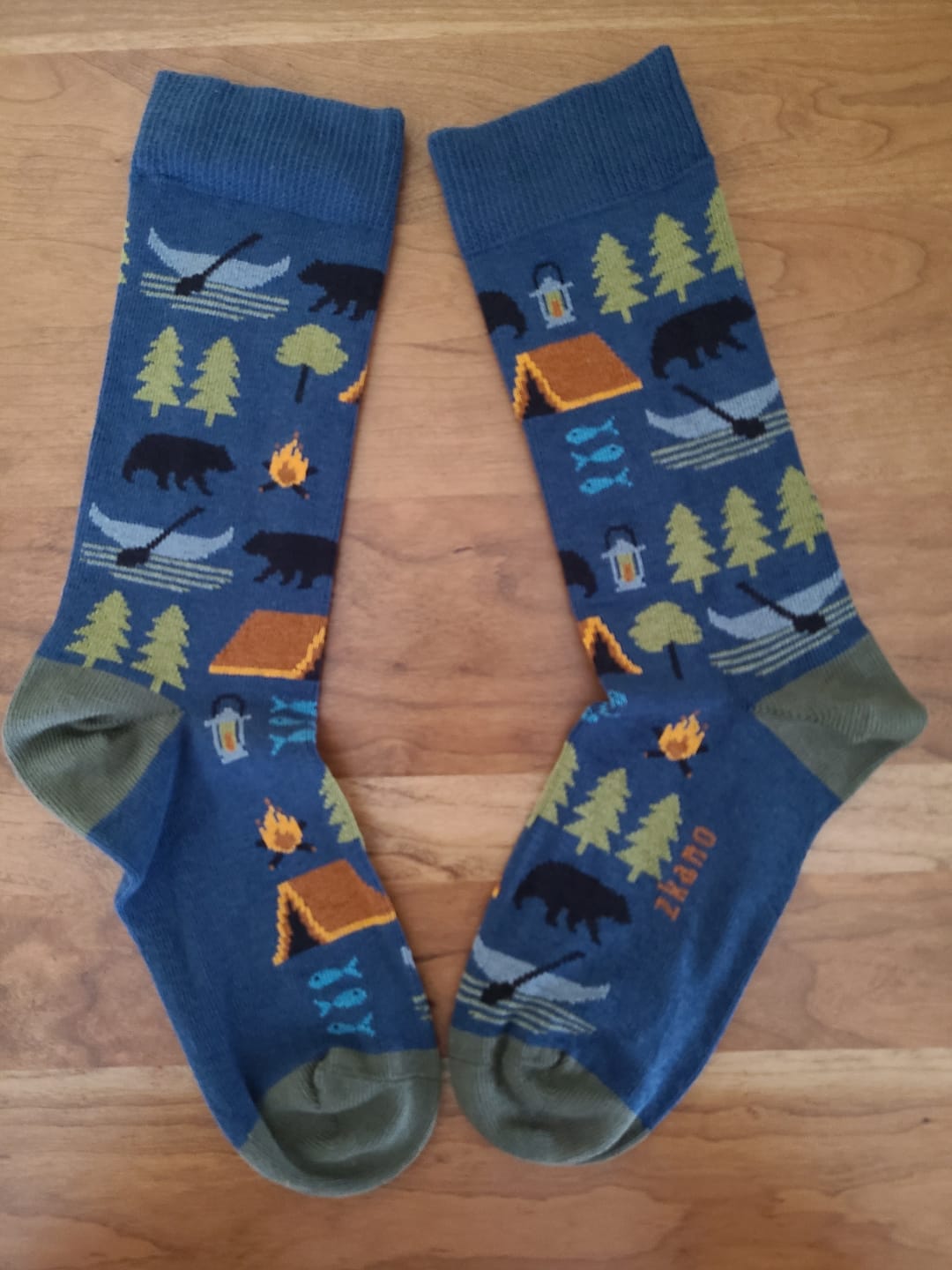 Customer photo review of Campout - Organic Cotton Socks Crew - Navy