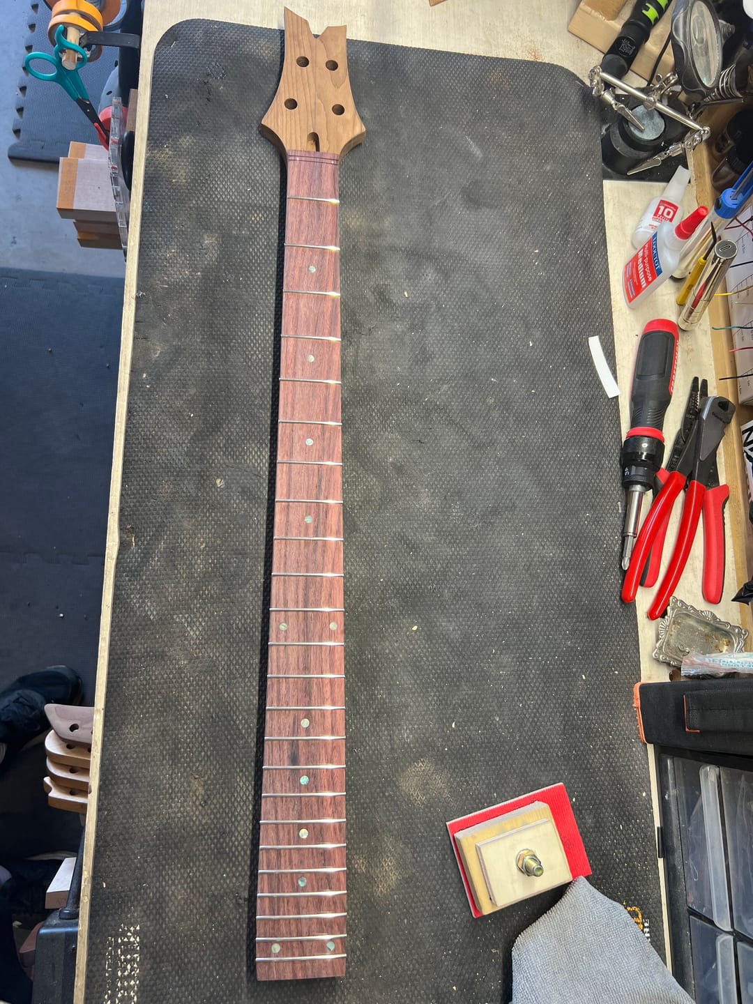 Customer photo review of East Indian Rosewood AAA Grade Guitar Fingerboard Blank