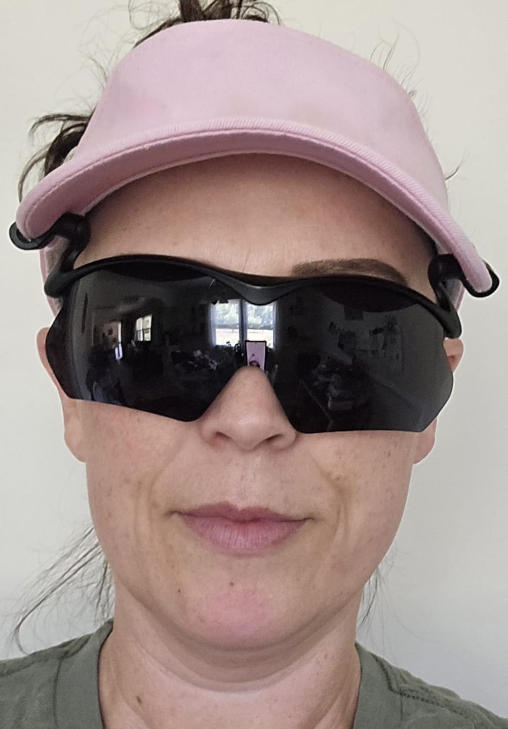Customer photo review of Clip-to-Cap Sunglasses