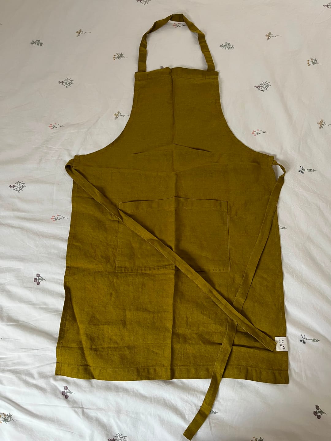 Customer photo review of Leinen-Schürze Daily, Moss Green