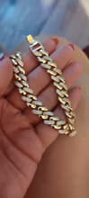 Customer photo review of Dahlia 14K Gold Plated Paperclip & Watch Strap Bracelet