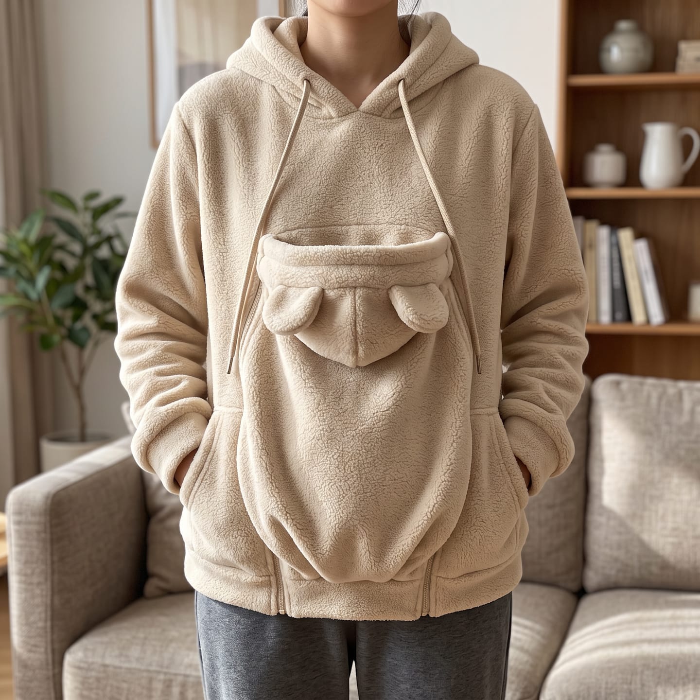 Customer photo review of Sudadera Canguro para mascotas