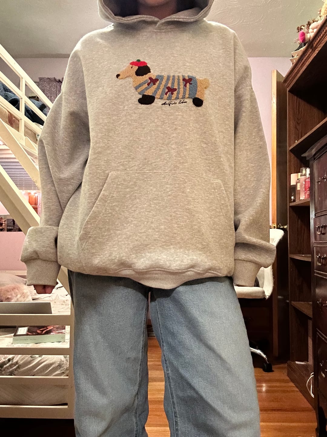 Customer photo review of Aelfric Eden Cartoon Dachshund Hoodie