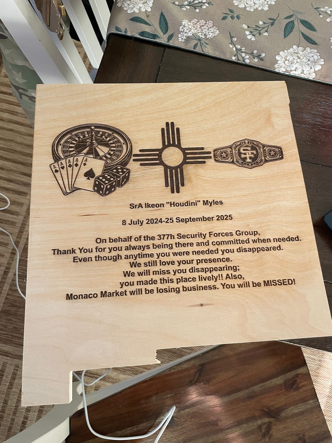 Customer photo review of Unfinished Wood New Mexico Shape - State - Craft - up to 46" DIY 14" / 1/2"
