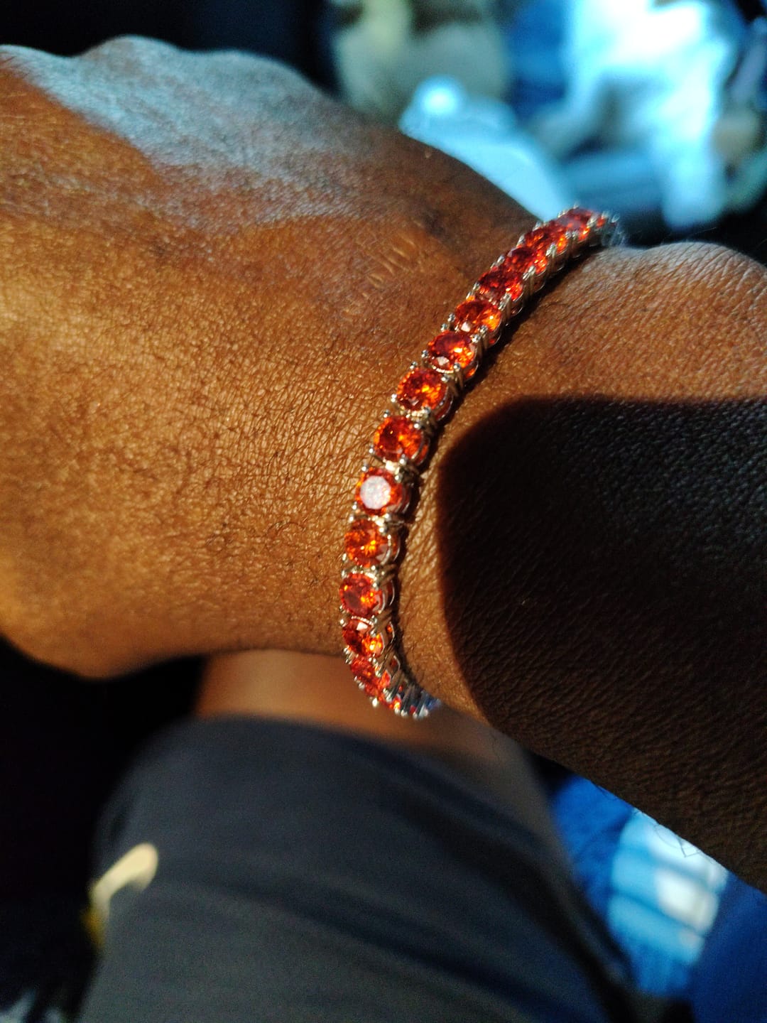 Customer photo review of 5mm Tennis Chain - Red Ruby