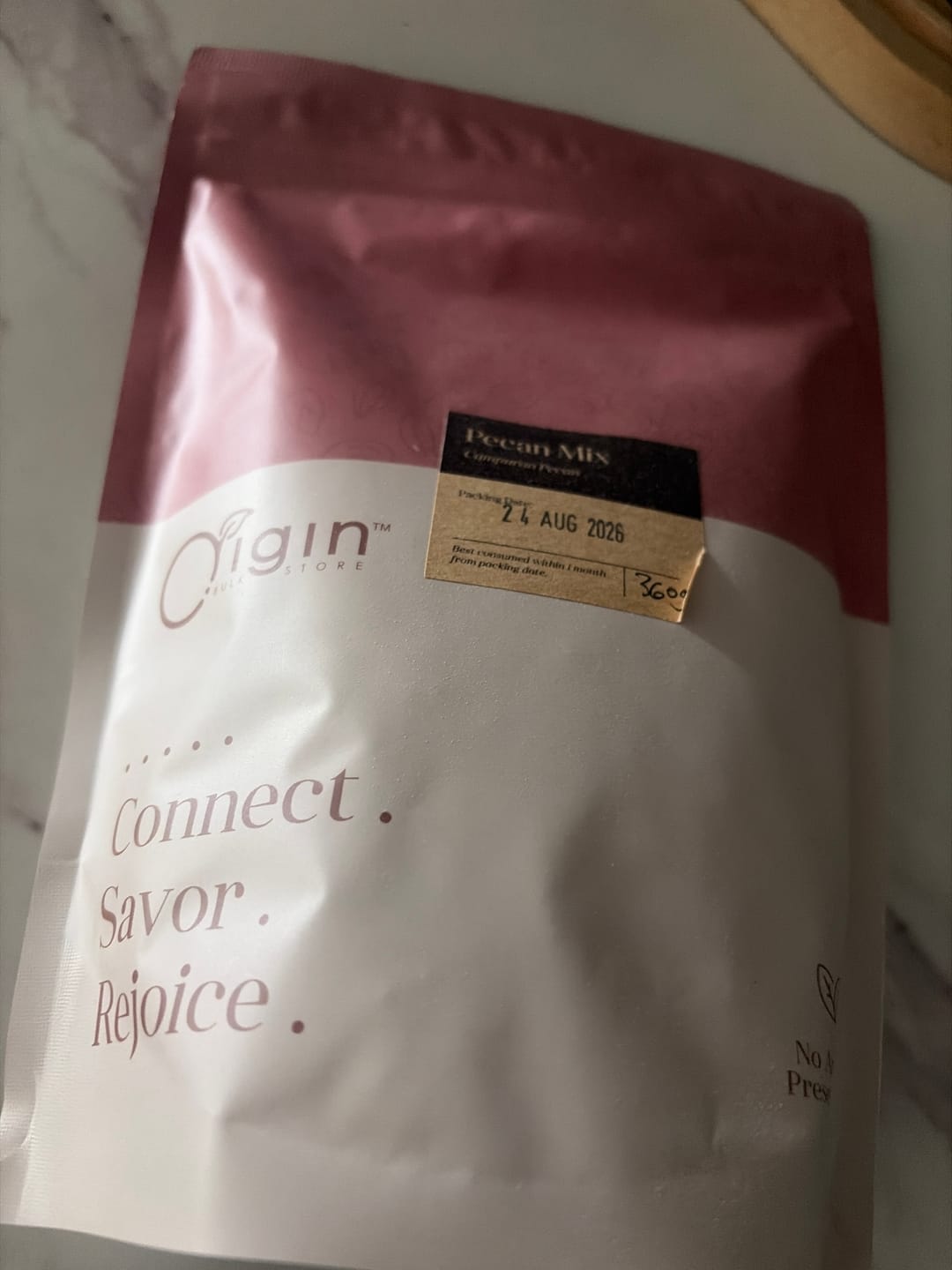 Customer photo review of Pecan Mix Nuts