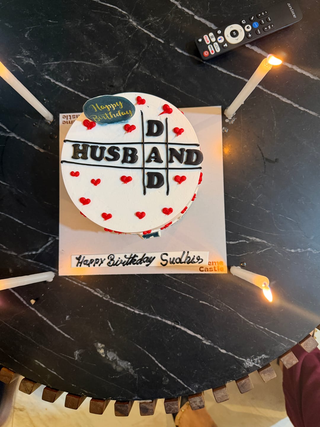 Customer photo review of Best Husband Theme Cake