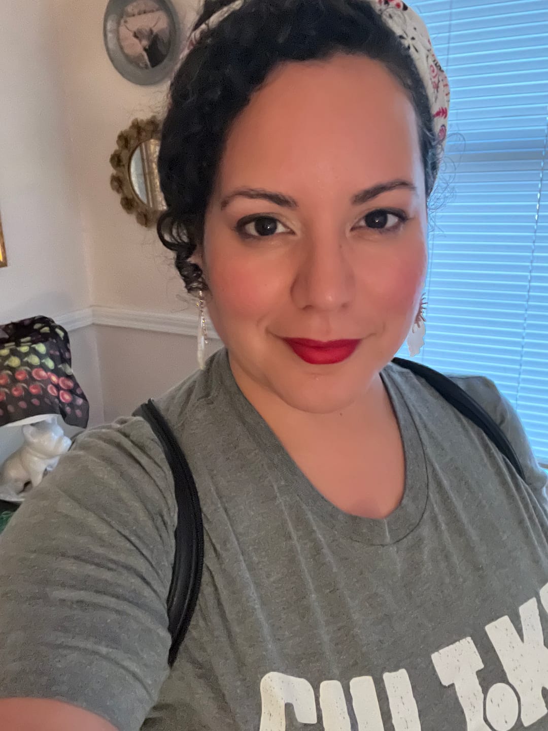 Customer photo review of Santa Fantasma Dangle Earrings