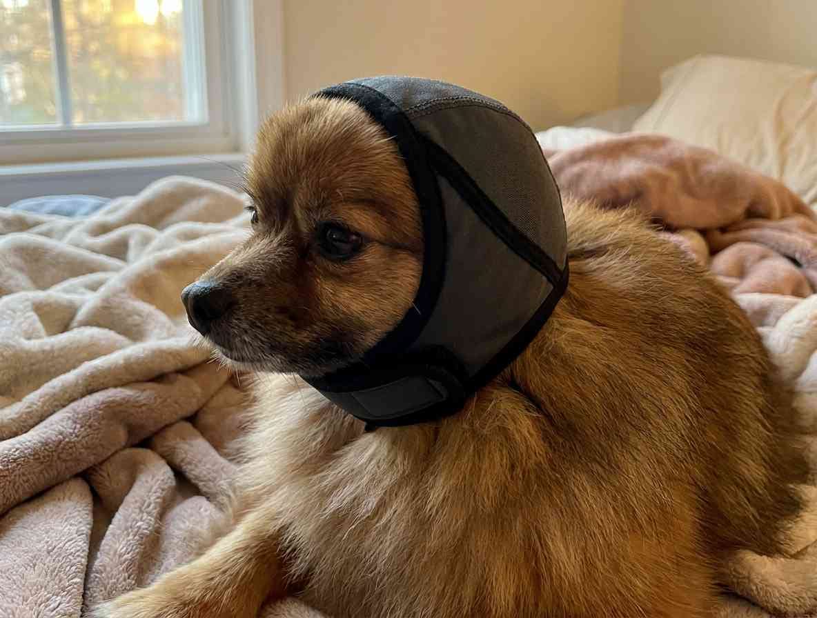 Customer photo review of Orejeras Calmantes para Perros