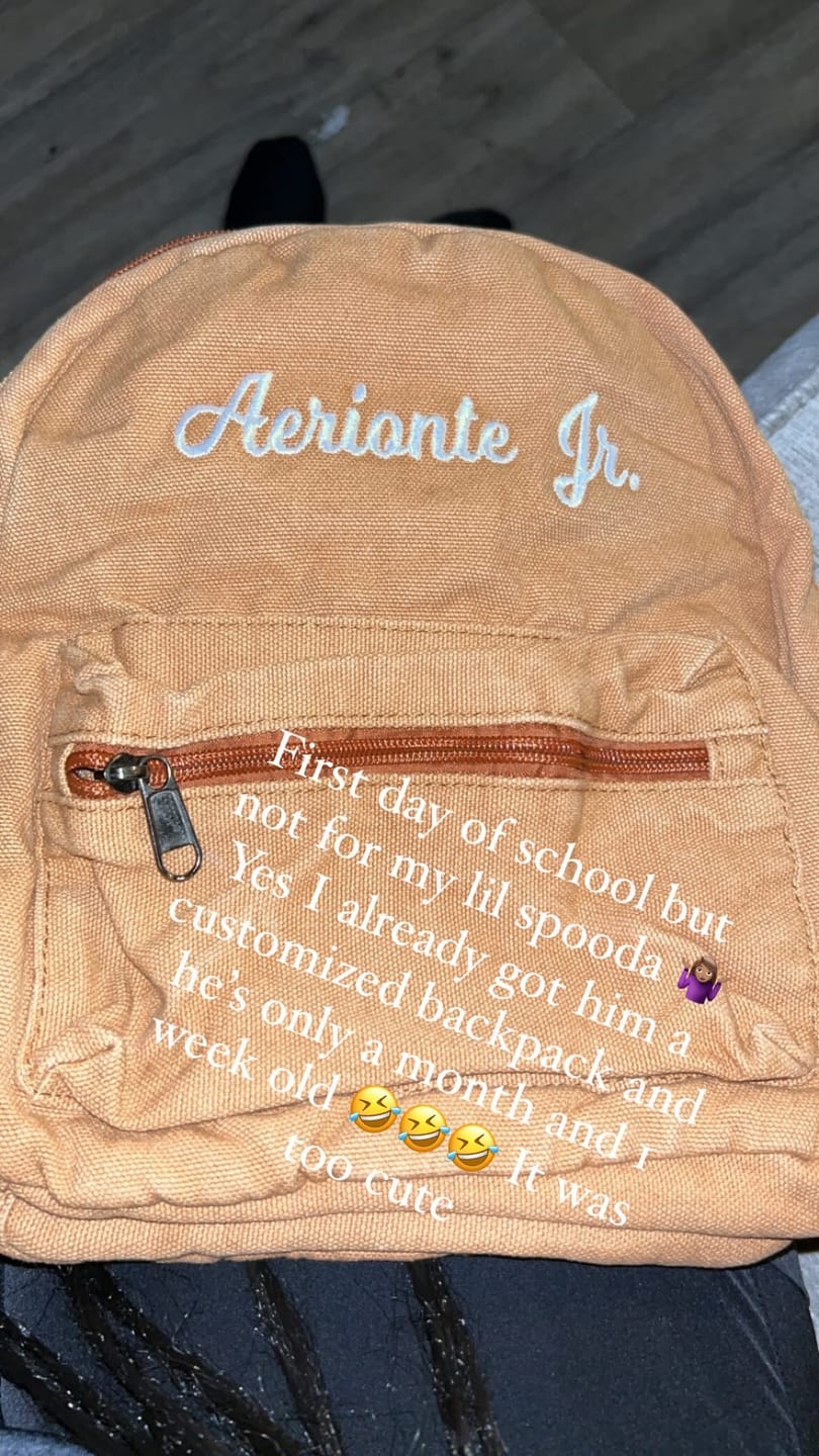 Customer photo review of K&C - Personalized Knitted Backpack