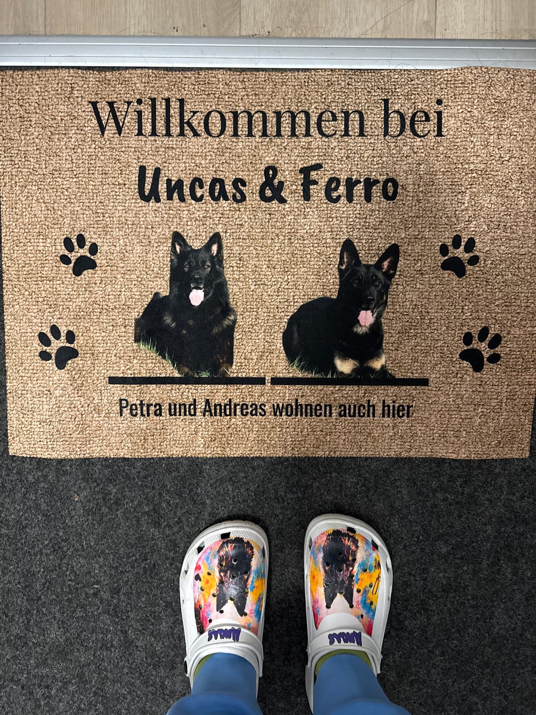 Customer photo review of Personalisierte Fußmatte - Willkommen bei