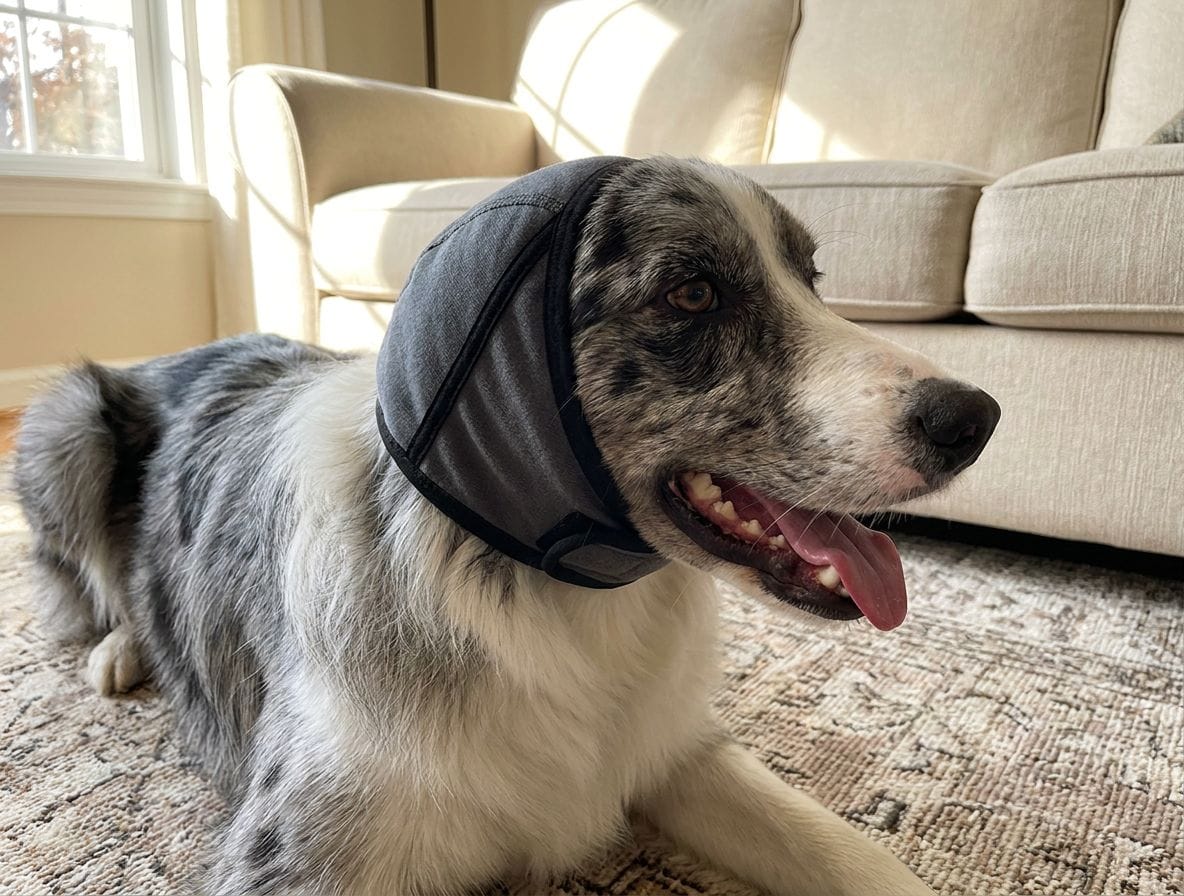 Customer photo review of Orejeras Calmantes para Perros