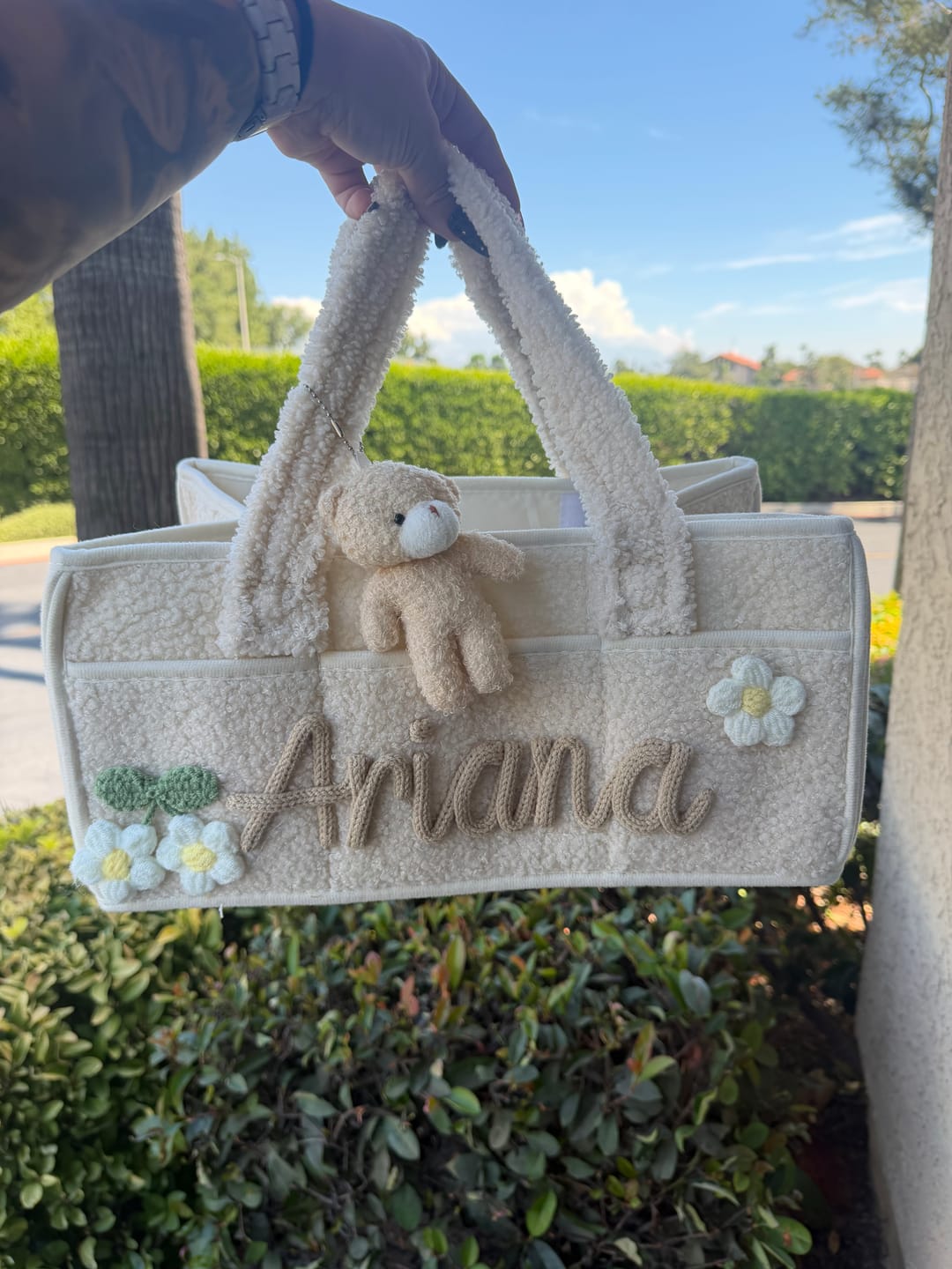 Customer photo review of K&C - Personalized Baby Storage Basket