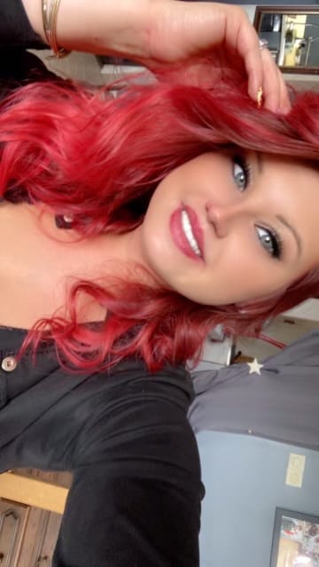 Customer photo review of Mattie Coral Red - Vegan Semi-Permanent Direct Dye Hair Color Cream 210 ml