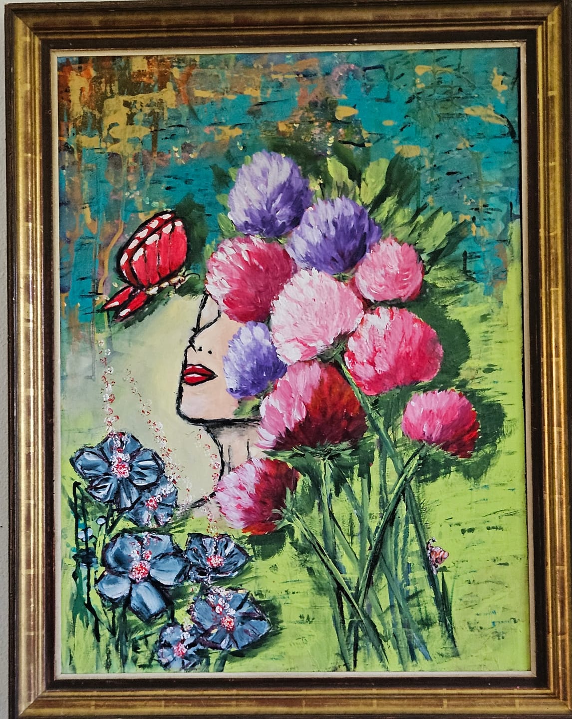 Customer photo review of Acrylfarbe - Malachitgrau