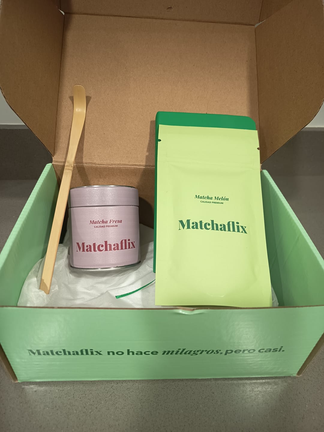 Customer photo review of Té Matcha Premium Fresa liquidación