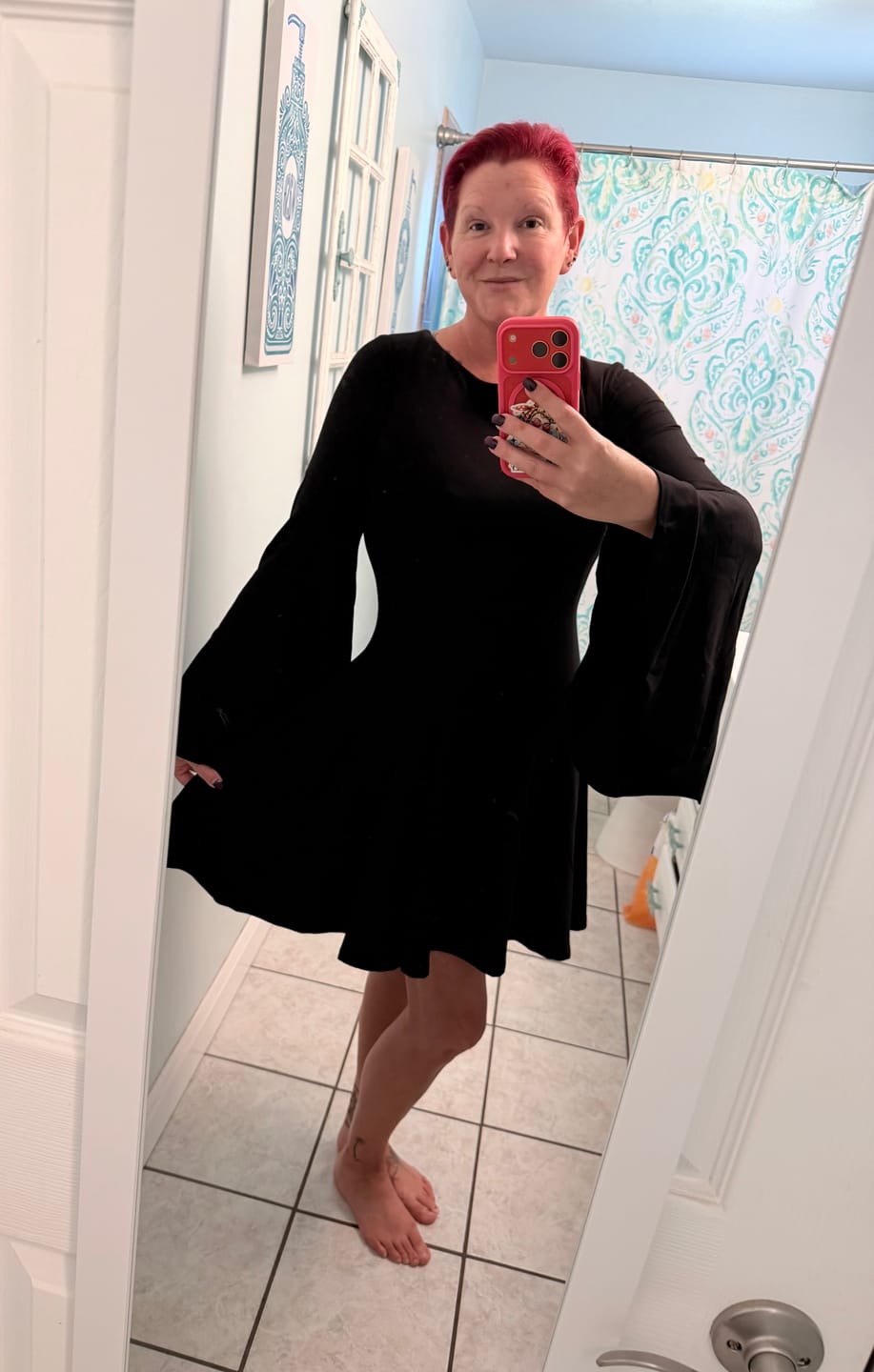 Customer photo review of PRE-ORDER - Witching Hour Swing Dress in Black