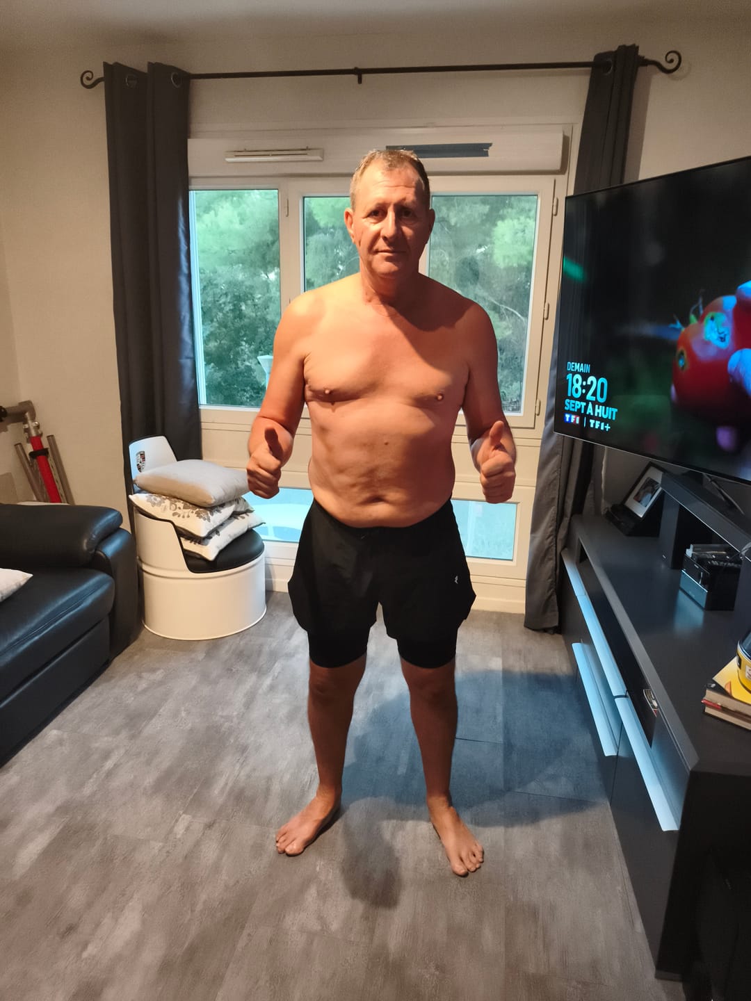 Customer photo review of Short 2 en 1 avec compression intégrée