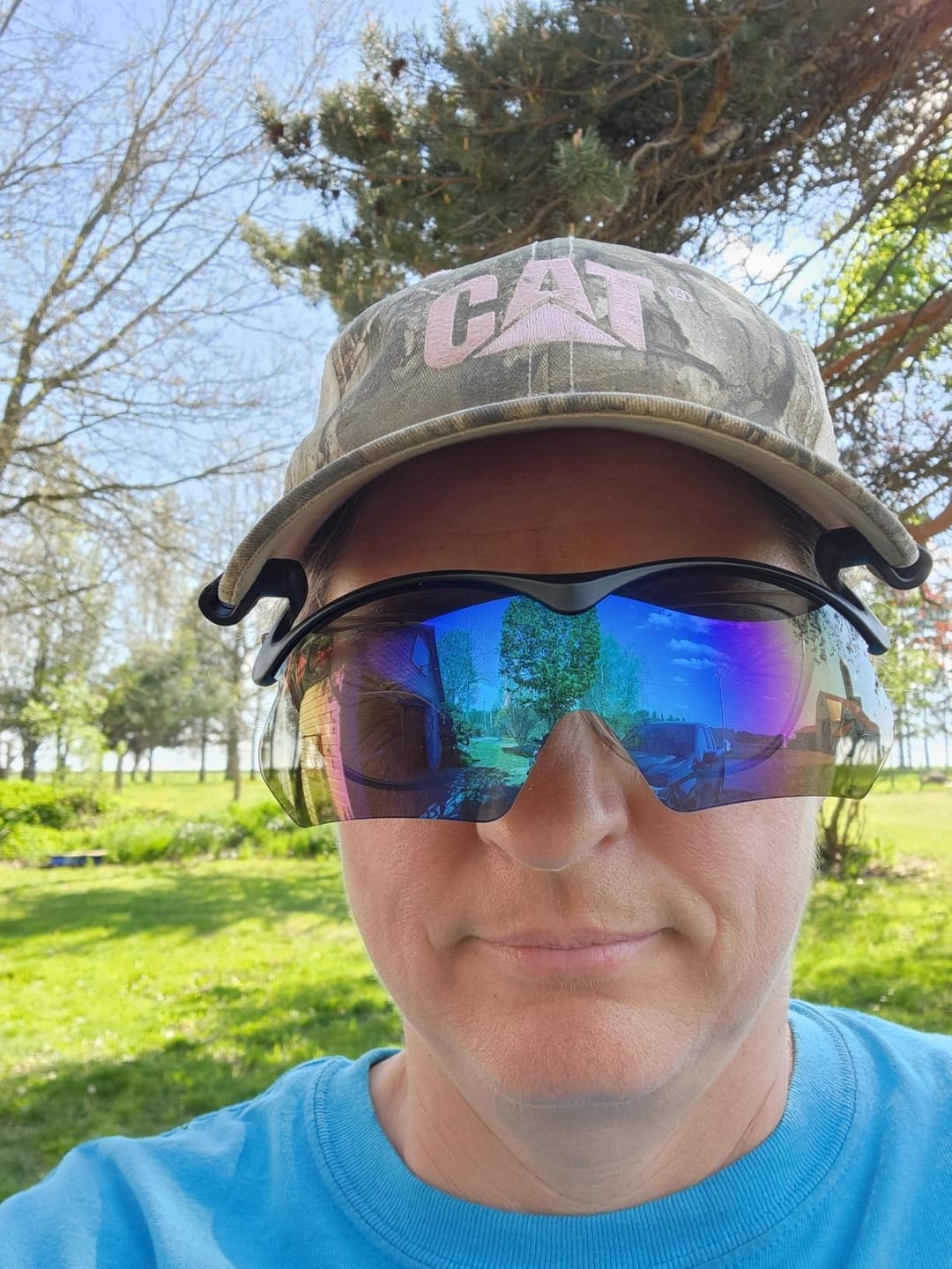 Customer photo review of Clip-to-Cap Sunglasses