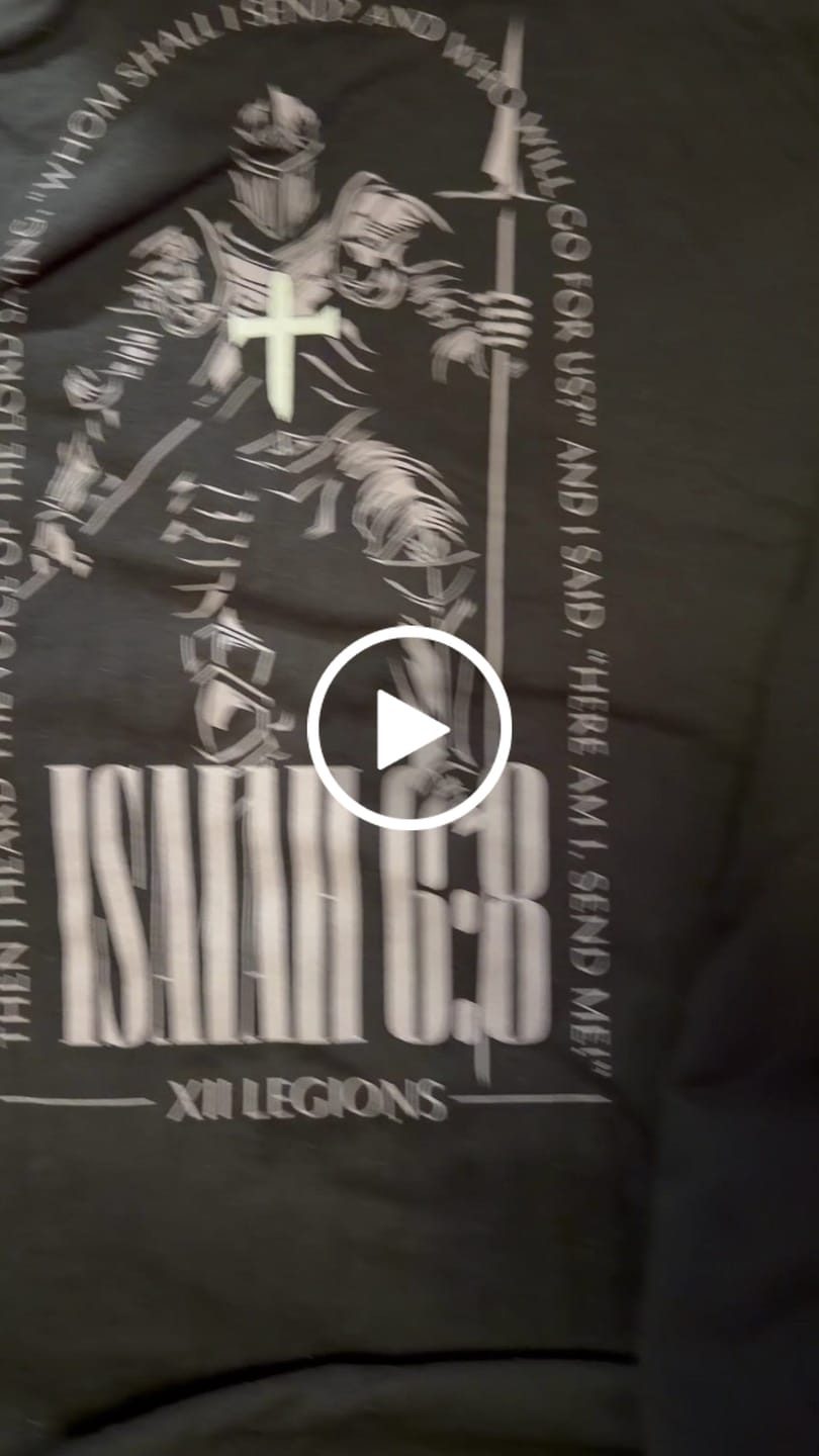 Customer video review of ISAIAH 6:8 T-shirt