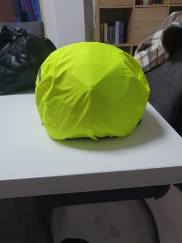 Customer photo review of Fahrradhelm Regenschutz - wasserdicht & reflektierend
