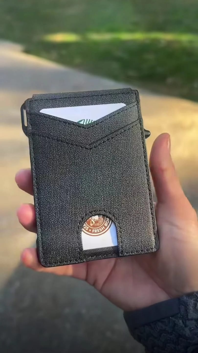 Customer photo review of Minimalist Wallet – Maximum Capacity. Minimal Footprint.