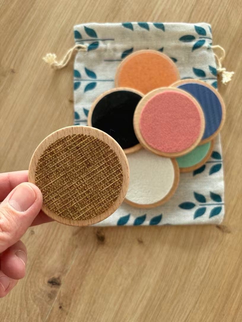 Customer photo review of Montessori Tastscheiben Sensorikspielzeug | Textur Matching Taktiles Lernspielzeug Kleinkind