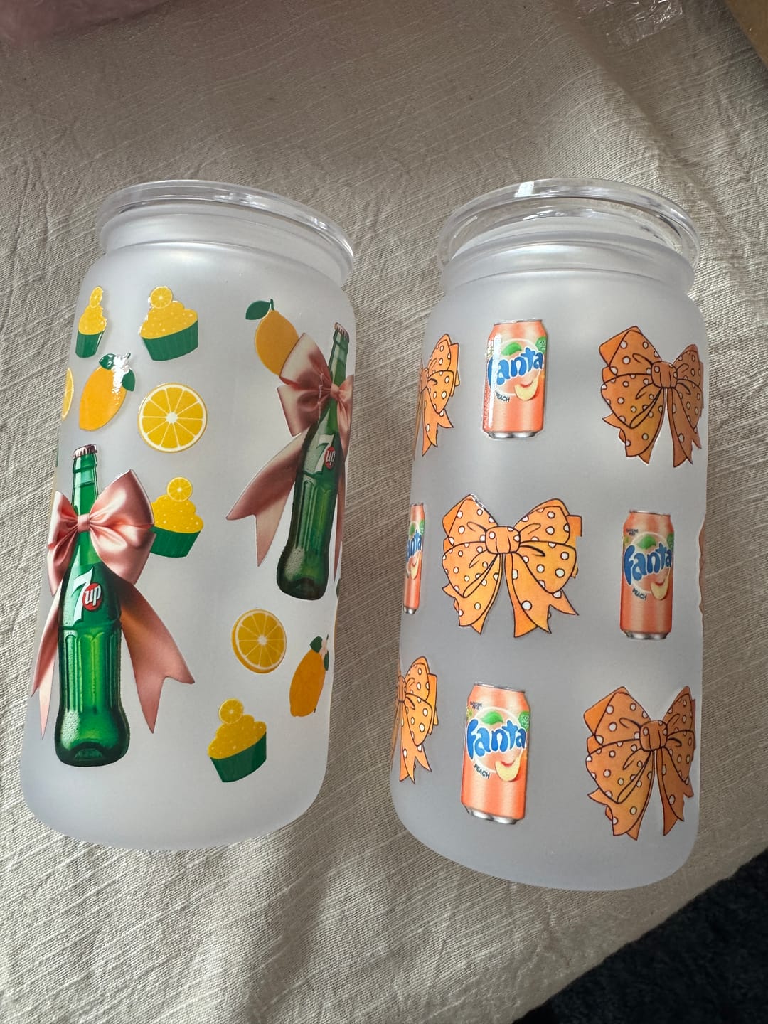 Customer photo review of Custom Frosted ACRYLIC Can Tumbler