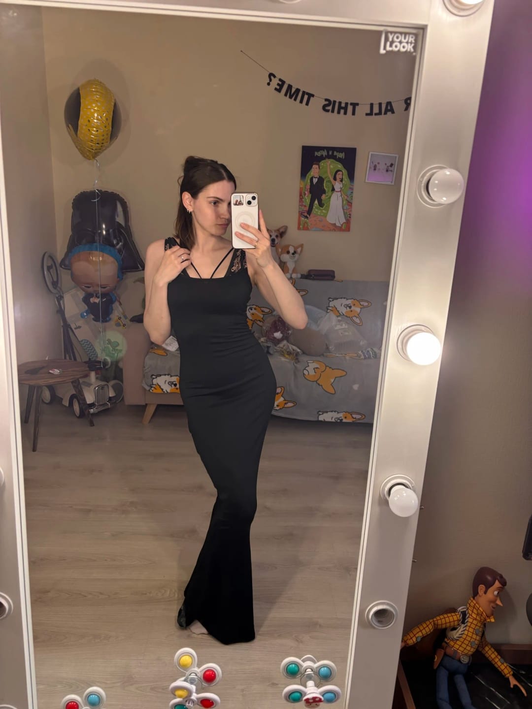 Customer photo review of Robe Anaïs – Robe longue moulante à fines bretelles