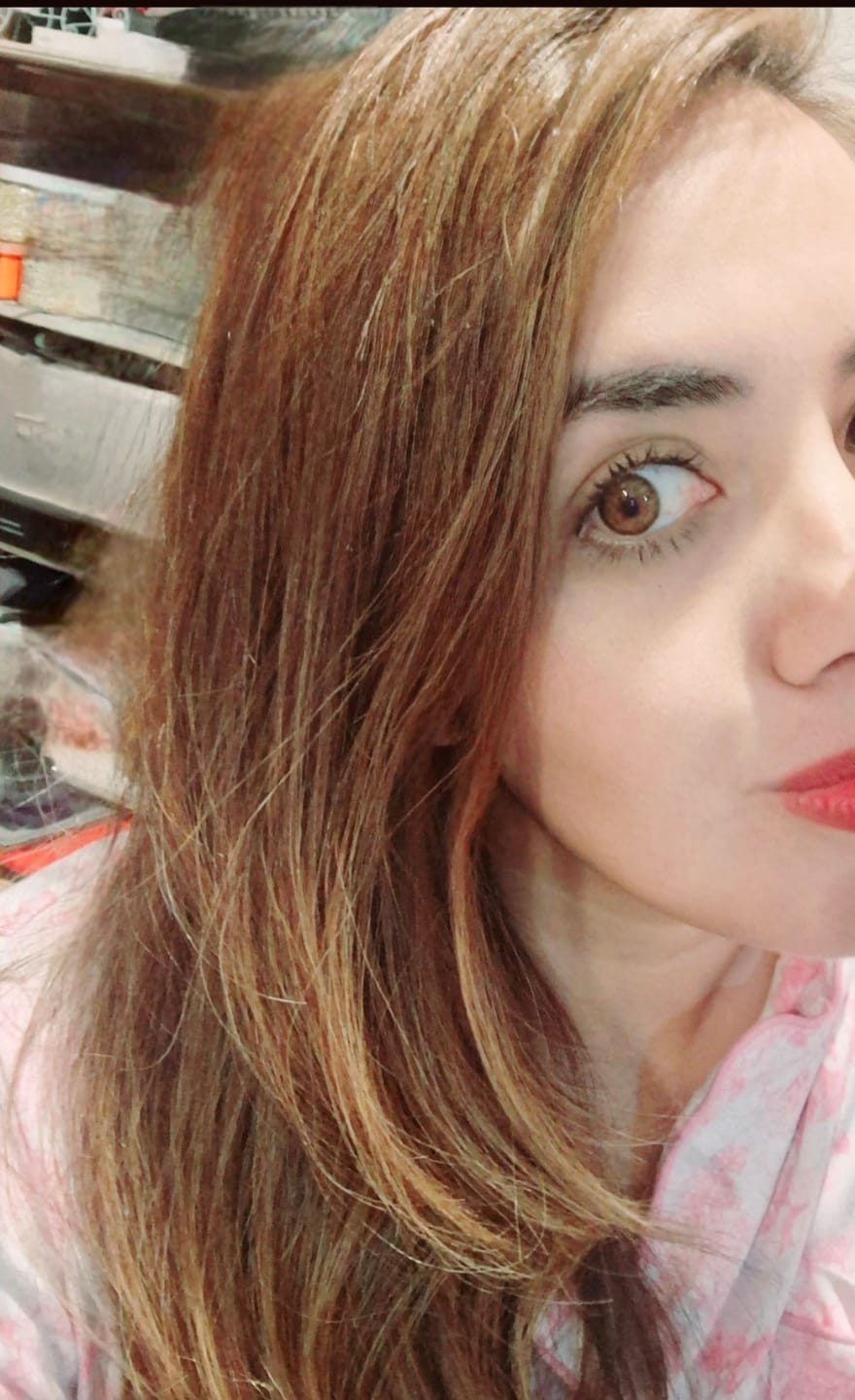 Customer photo review of Cyrene Hazel Prescription Colored Contact Lenses