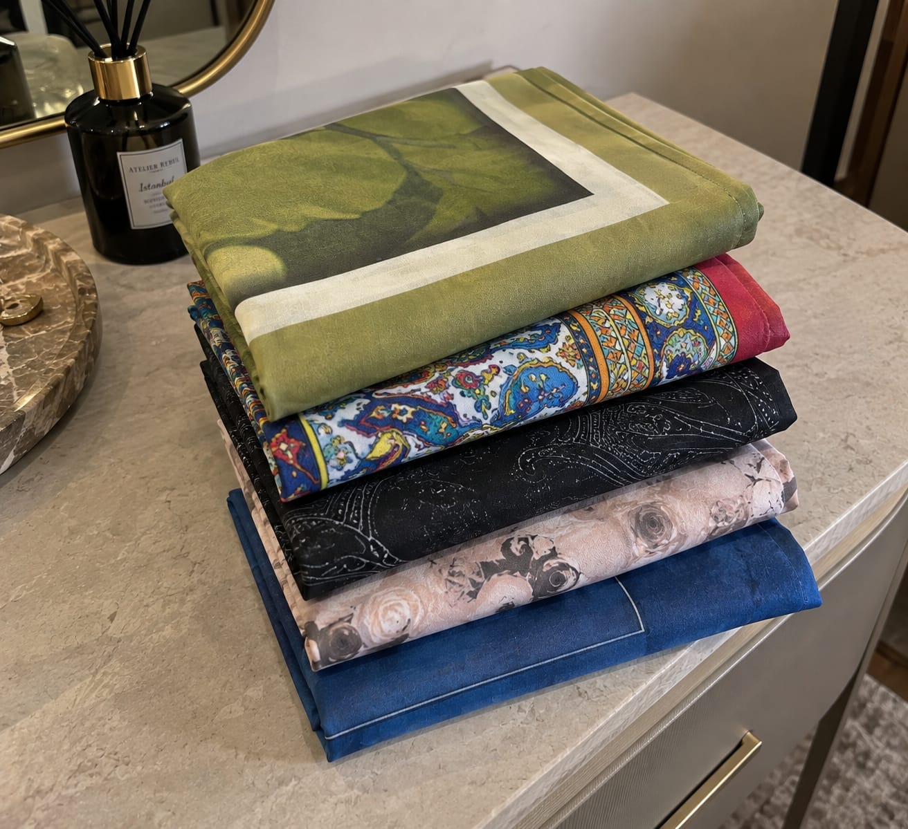 Customer photo review of Karamel Gül Bahçesi Premium Dijital Soft Şal