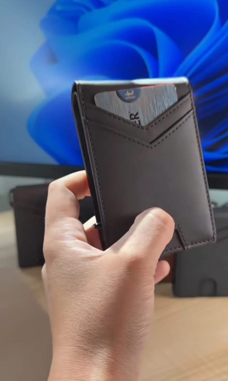 Customer photo review of Minimalist Wallet – Maximum Capacity. Minimal Footprint.