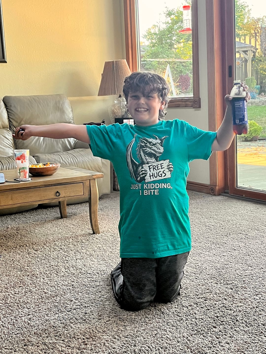 Customer photo review of Just Kidding, I Bite T-Shirt