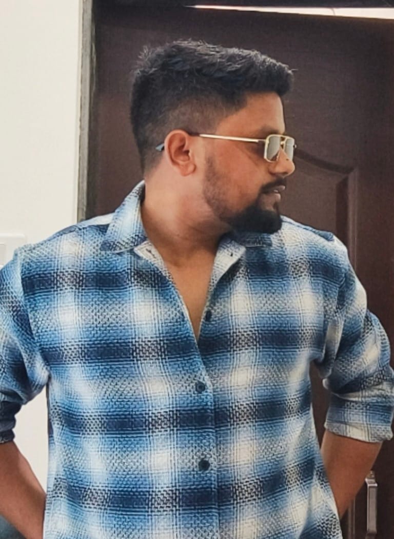 Customer photo review of Blue Structured Checks Overshirt